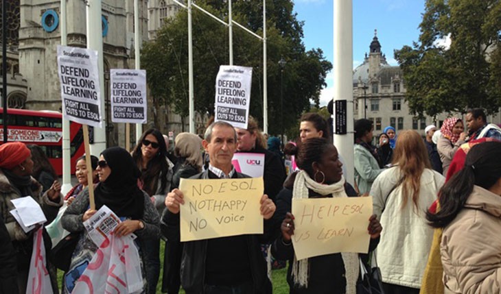 protest against esol cuts