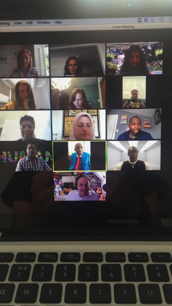 photo of video call event on screen